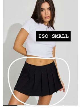 Garage Black Pleated Mini Skirt